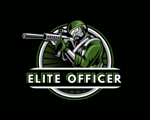 Shooting Military Gun Gaming logo