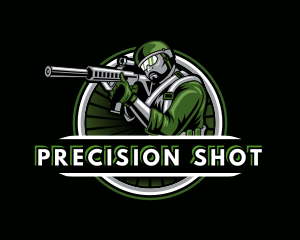 Shooting Military Gun Gaming logo