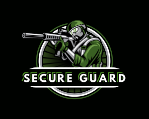 Shooting Military Gun Gaming logo