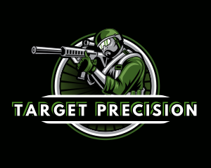 Shooting Military Gun Gaming logo