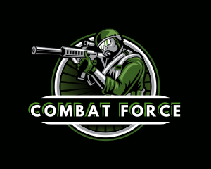 Shooting Military Gun Gaming logo