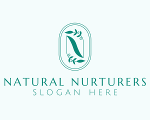 Natural Garden Letter N logo design