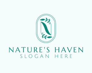 Natural Garden Letter N logo design