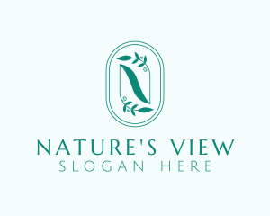 Natural Garden Letter N logo design