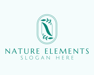 Natural Garden Letter N logo design