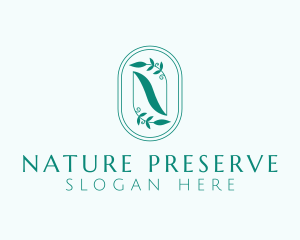 Natural Garden Letter N logo design