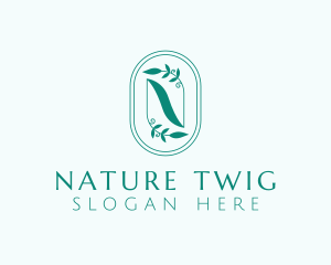 Natural Garden Letter N logo design