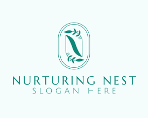 Natural Garden Letter N logo design