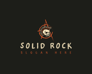 Skull Punk Band logo design