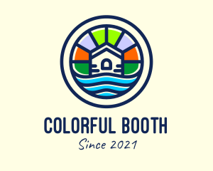 Colorful Beach House  logo design