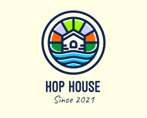 Colorful Beach House  logo design