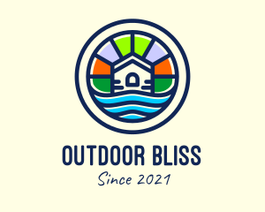 Colorful Beach House  logo design