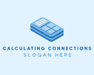 Isometric 3D Calculator  logo design