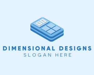 Isometric 3D Calculator  logo design