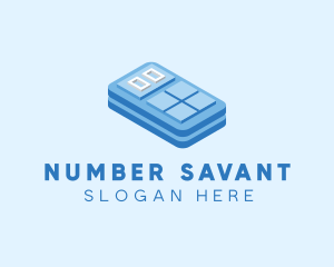 Isometric 3D Calculator  logo design