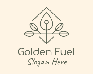 Leaf Plant Oil Drop logo