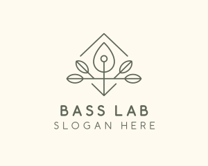 Leaf Plant Oil Drop logo design