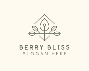 Leaf Plant Oil Drop logo design