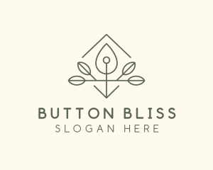 Leaf Plant Oil Drop logo design