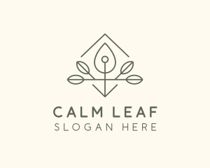 Leaf Plant Oil Drop logo design