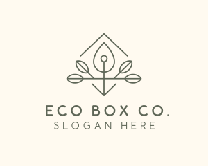 Leaf Plant Oil Drop logo design