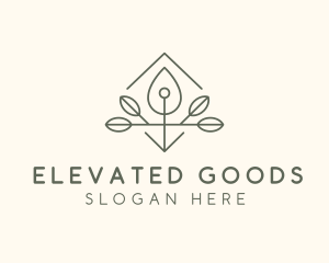 Leaf Plant Oil Drop logo design