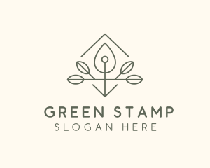 Leaf Plant Oil Drop logo design