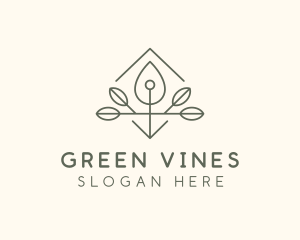 Leaf Plant Oil Drop logo design