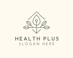 Leaf Plant Oil Drop logo design