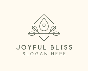 Leaf Plant Oil Drop logo design