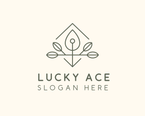 Leaf Plant Oil Drop logo design