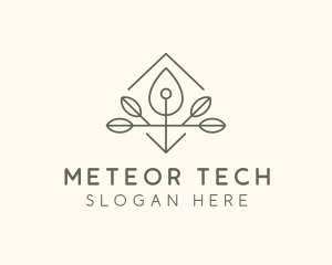 Leaf Plant Oil Drop logo design