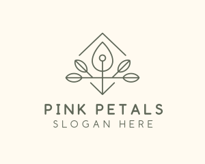 Leaf Plant Oil Drop logo design