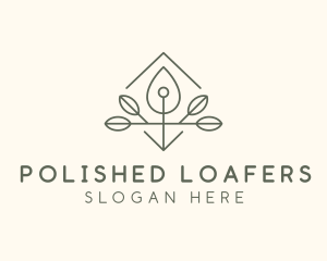 Leaf Plant Oil Drop logo design