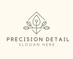 Leaf Plant Oil Drop logo design