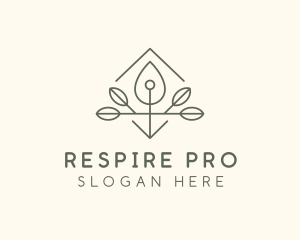 Leaf Plant Oil Drop logo design