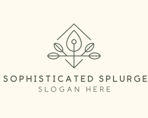 Leaf Plant Oil Drop logo design