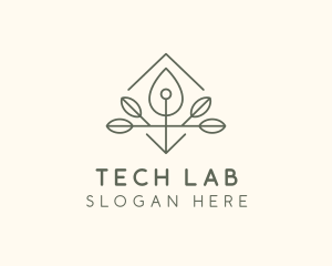 Leaf Plant Oil Drop logo design