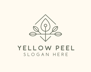 Leaf Plant Oil Drop logo design