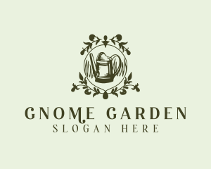 Garden Plant Watering Can logo design