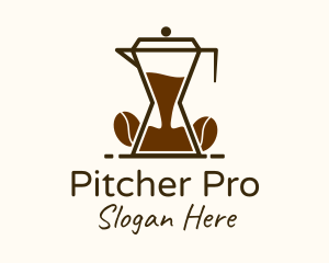 Hourglass Coffee  Pitcher  logo design