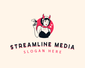 Woman Gamer Streaming logo