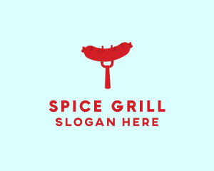 BBQ Sausage Grill  logo design