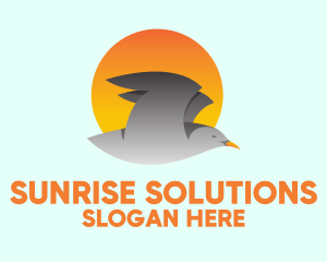 Sun Flying Bird logo design