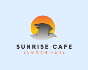 Sun Flying Bird logo design