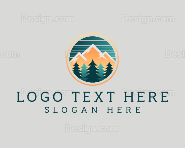 Mountain Trekking Outdoor Logo