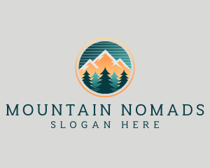 Mountain Trekking Outdoor logo design