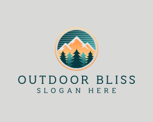 Mountain Trekking Outdoor logo design