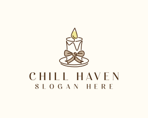 Candle Ribbon Decor logo design