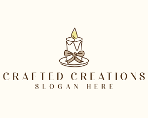 Candle Ribbon Decor logo design